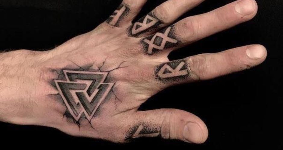 Viking Symbolic Hand Tattoo Designs